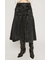 L／W OVER DYE PLEATS ミドルスカート