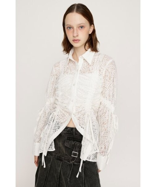 【中町 綾さん着用アイテム】RANDOM DROST LACE シャツ