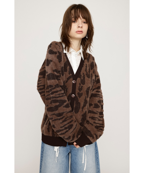 SLY JQ LEOPARD カーディガン ピンク SLY JQ LEOPARD カーディガン ピンク