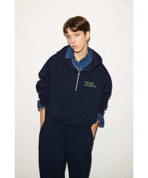 THROW】HALF ZIP COTTON SW HOODIE｜スライの通販｜&mall（アンド