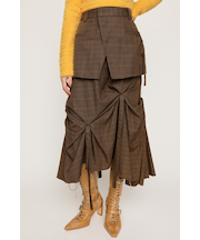 LAYERED TUCK RIBBON スカート