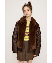 FAUX FUR DOCKING G-1 ジャケット