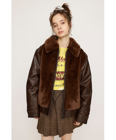 FAUX FUR DOCKING G-1 ジャケット