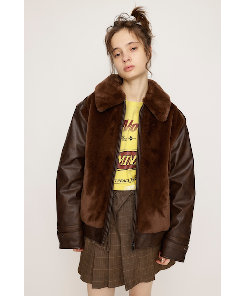 FAUX FUR DOCKING G-1 ジャケット