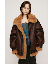 VINTAGE FAUX SHEARLING ジャケット