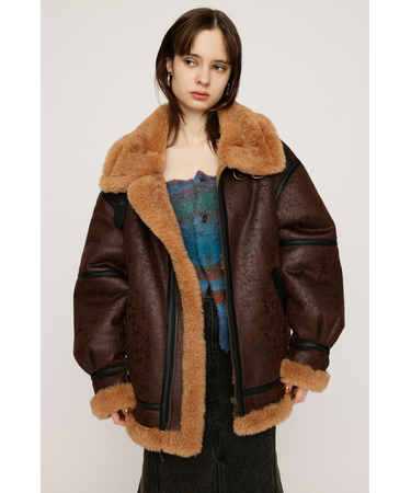 VINTAGE FAUX SHEARLING ジャケット