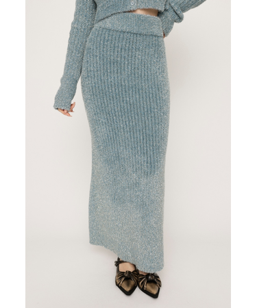 GLITTER KNIT ロングスカート