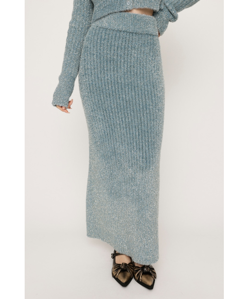 GLITTER KNIT ロングスカート