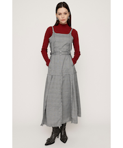 PLEATS BELTED ロングワンピース