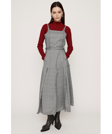PLEATS BELTED ロングワンピース