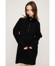 BIG COLLAR HALF ZIP ショートワンピース