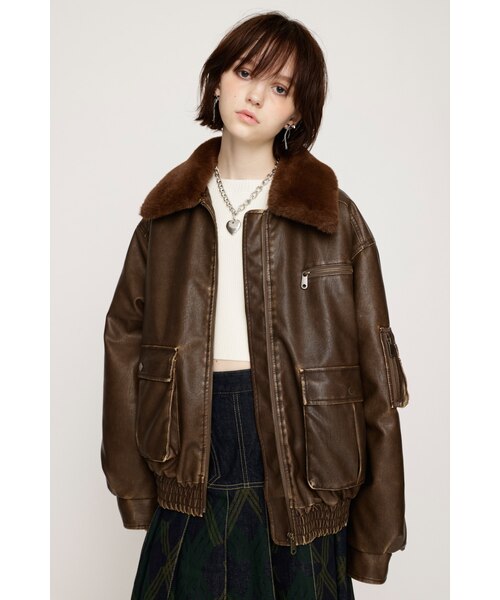 SLY VINTAGE F／LEATHER S／ブルゾン SLY | 【LIMITED ITEM】VINTAGE F／LEATHER S／ブルゾン (ブルゾン