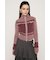 SHAGGY MIX ZIP UP KNIT トップス