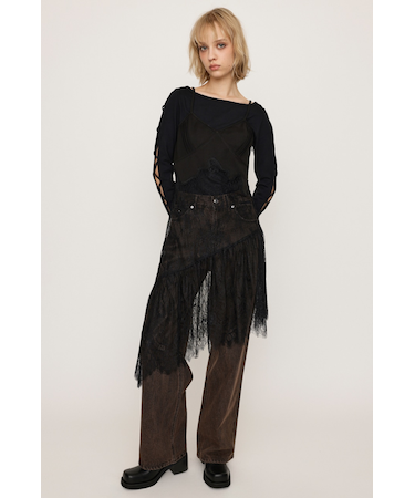 LACE DOCKED SLIP ドレス