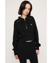 FRONT ZIP KNIT トップス