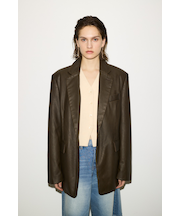 【THROW】F／LEATHER BOXY ジャケット