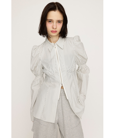 FRONT ZIP SH ブラウス