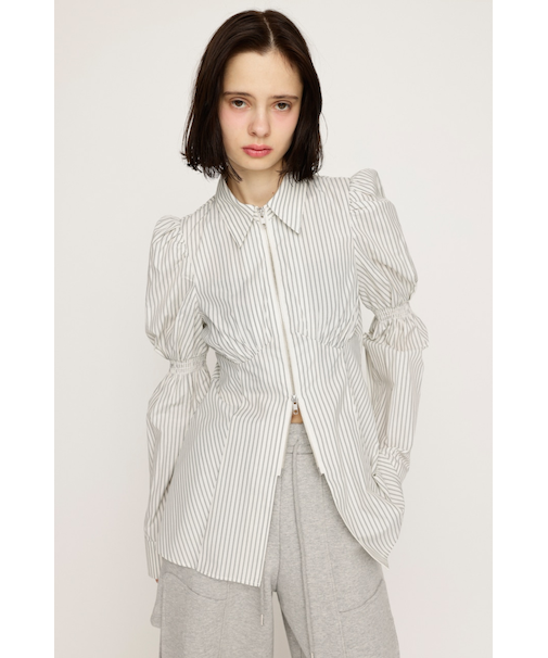 FRONT ZIP SH ブラウス