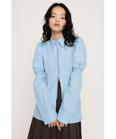 FRONT ZIP SH ブラウス