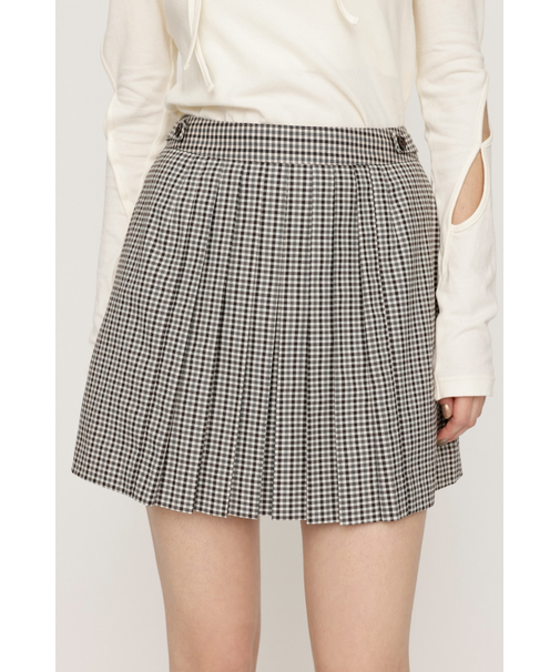 FRONT PLEATS ショートスカート