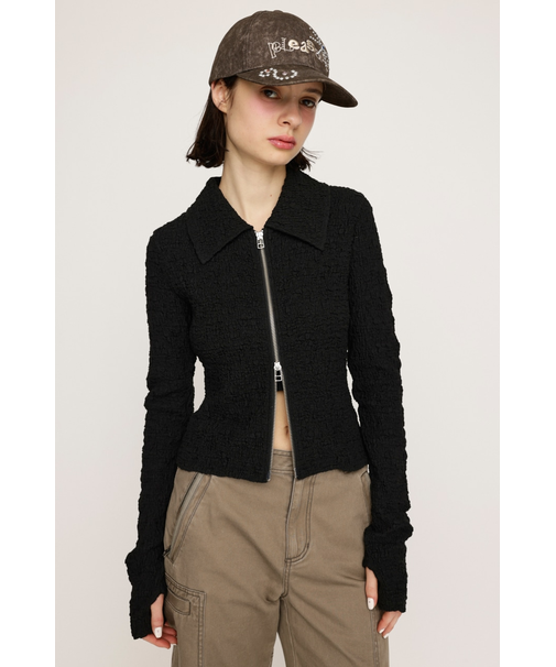 FRONT ZIP JQ トップス