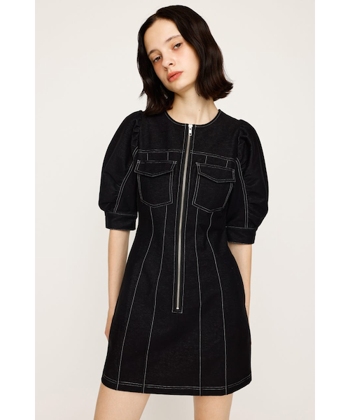 BICOLOR STITCH ショートワンピース｜スライの通販｜&mall