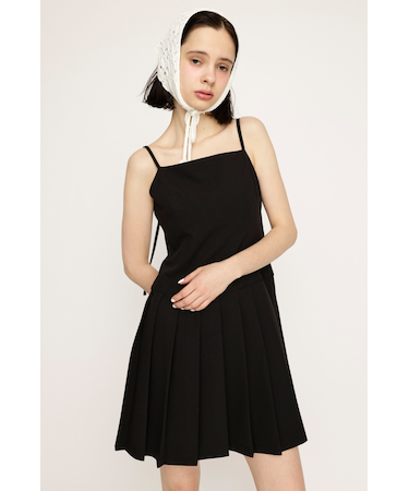 PLEATS CAMI ショートワンピース