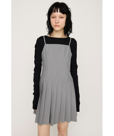 PLEATS CAMI ショートワンピース