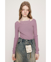 LAYER WASHED KNIT トップス