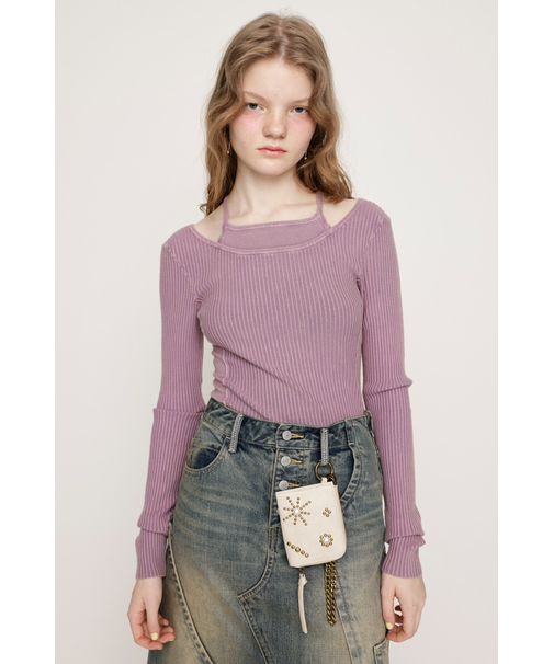 LAYER WASHED KNIT トップス
