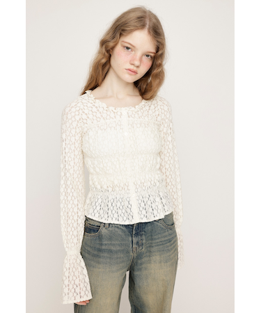 PUFFY SHIRRING CUT トップス