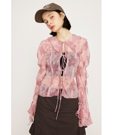 BLEEDING SHEER DUMPLING ブラウス