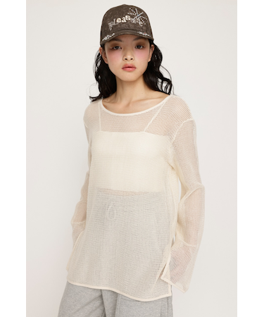 COTTON MESH 2WAY トップス