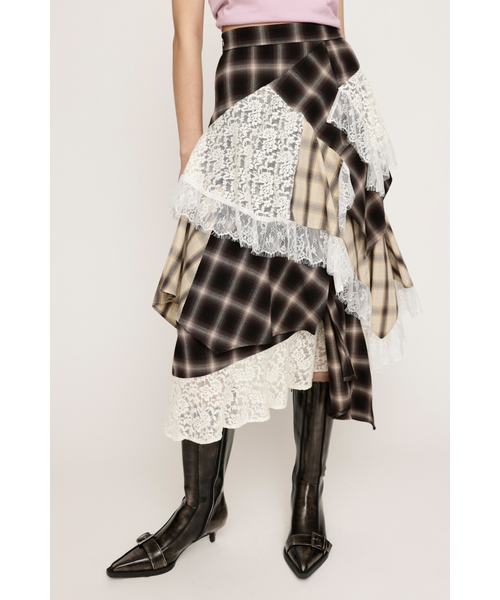 REMAKE LIKE LACE CHECK スカート｜スライの通販｜&mall（アンドモール