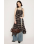 ASYMMETRY HEM CHECK ワンピース