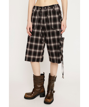 DAMAGE LACE CHECK MIDDLE パンツ