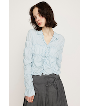 SHIRRING SKIPPER RIBBON シャツ