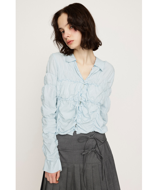 SHIRRING SKIPPER RIBBON シャツ