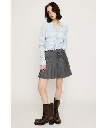 DOUBLE RIBBON PLEATS スカート