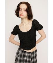 PUFF SLEEVE GATHER CUT トップス