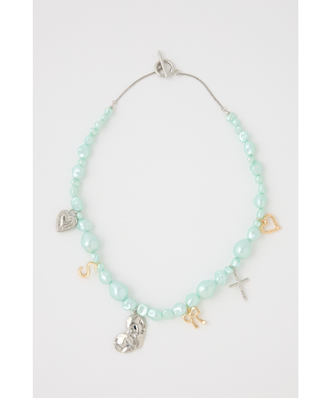 FAUX PEARL CHARM ネックレス