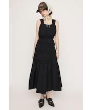 ASYMMETRY FRILL ロングワンピース