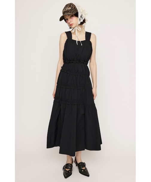 ASYMMETRY FRILL ロングワンピース