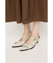BELTED SLING パンプス