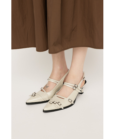 BELTED SLING パンプス