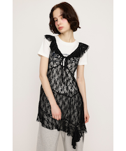 HEM DESIGN LACE FRILL L／トップス