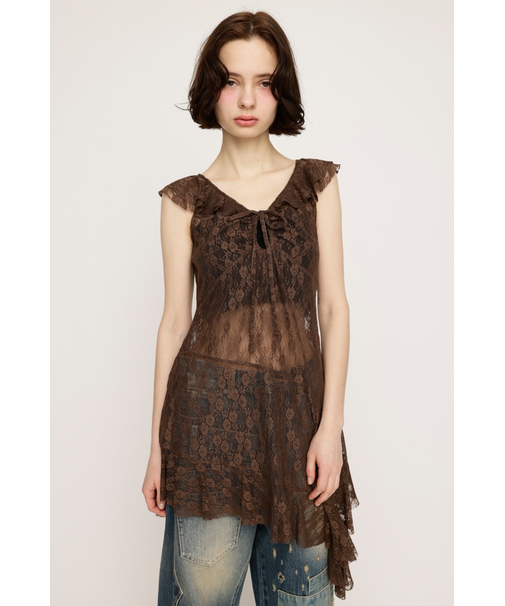 HEM DESIGN LACE FRILL L／トップス
