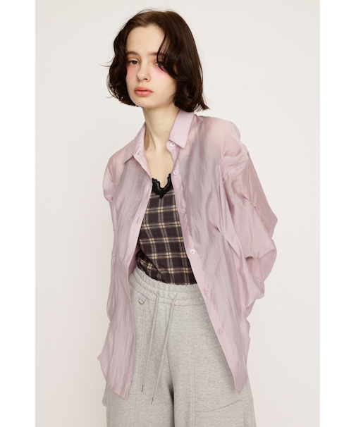 SHEER TUCKED シャツ