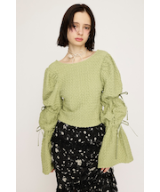 RIBBON SLEEVE 2WAY JQ トップス