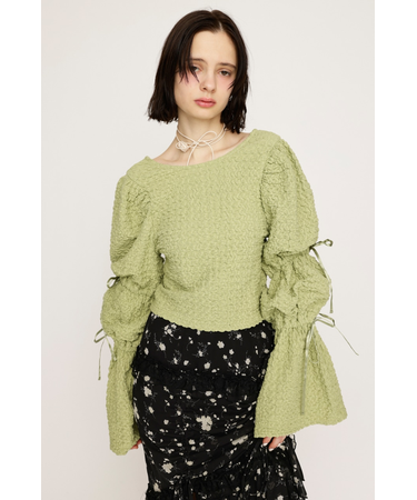 RIBBON SLEEVE 2WAY JQ トップス